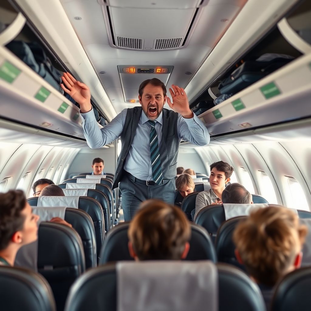 Стюардесса рассказала о самой нелепой истерике пассажира во время взлета самолета