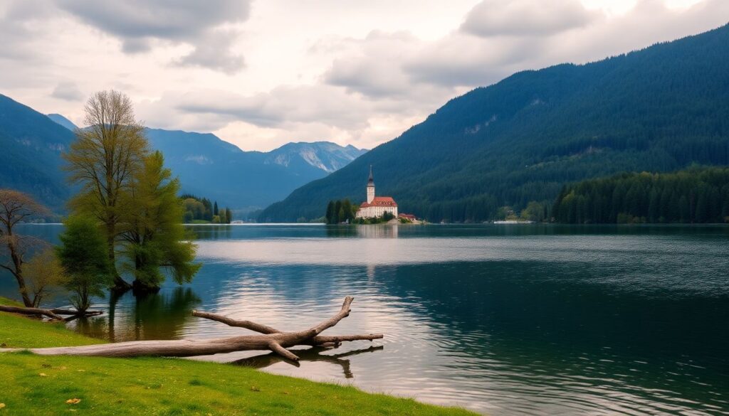 Путешествие в Словению: озера Блед и Бохинь - иллюстрация