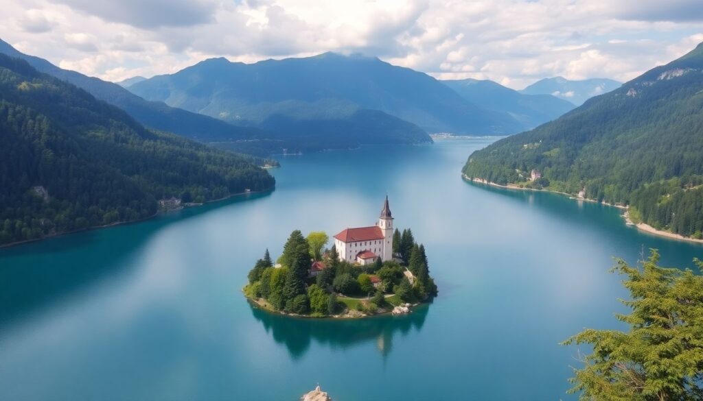 Путешествие в Словению: озера Блед и Бохинь - иллюстрация