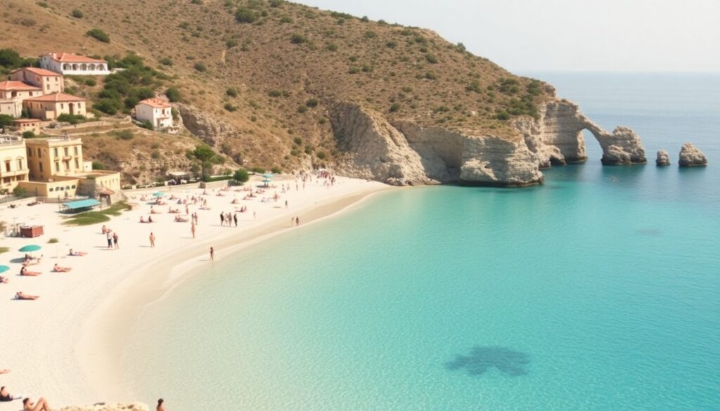 Отдых на Сицилии: пляжи - иллюстрация