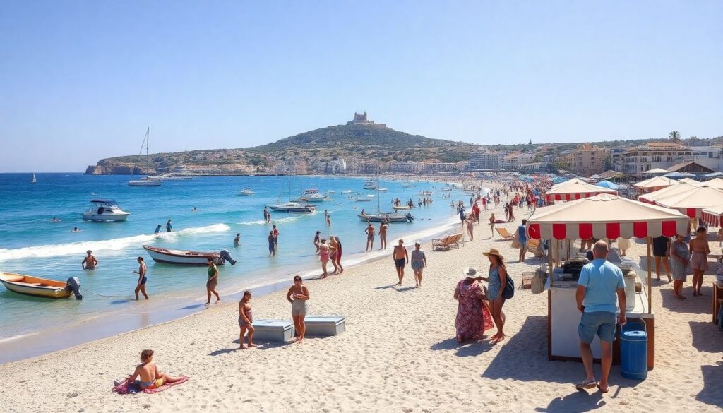 Отдых на Сицилии: пляжи - иллюстрация