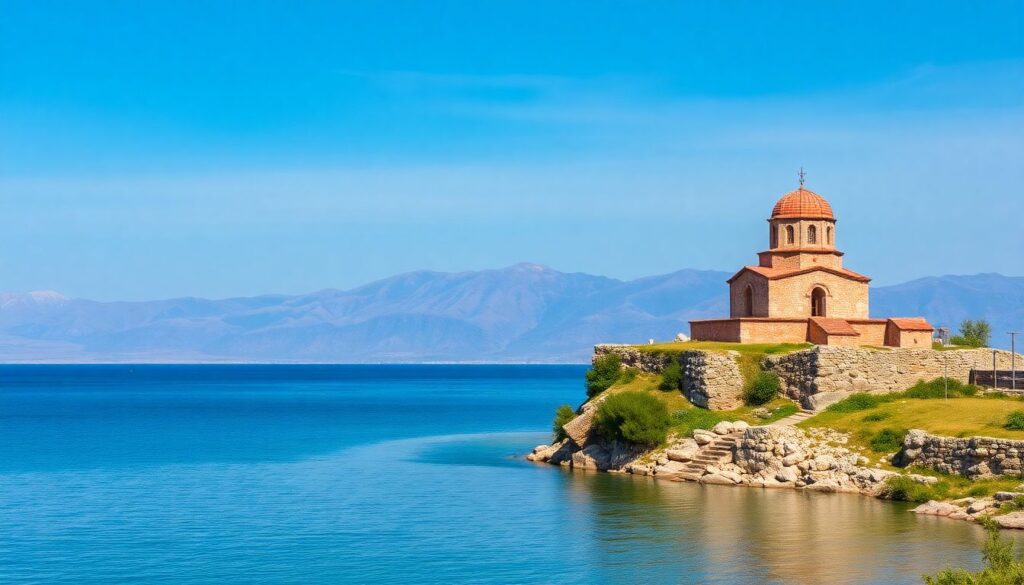 Севан и древние монастыри - иллюстрация