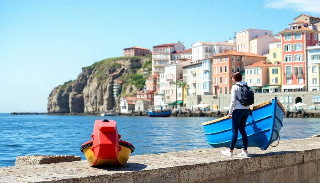 Порту и океан - иллюстрация