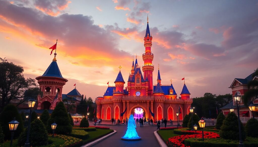 Самые большие парки развлечений в мире - иллюстрация