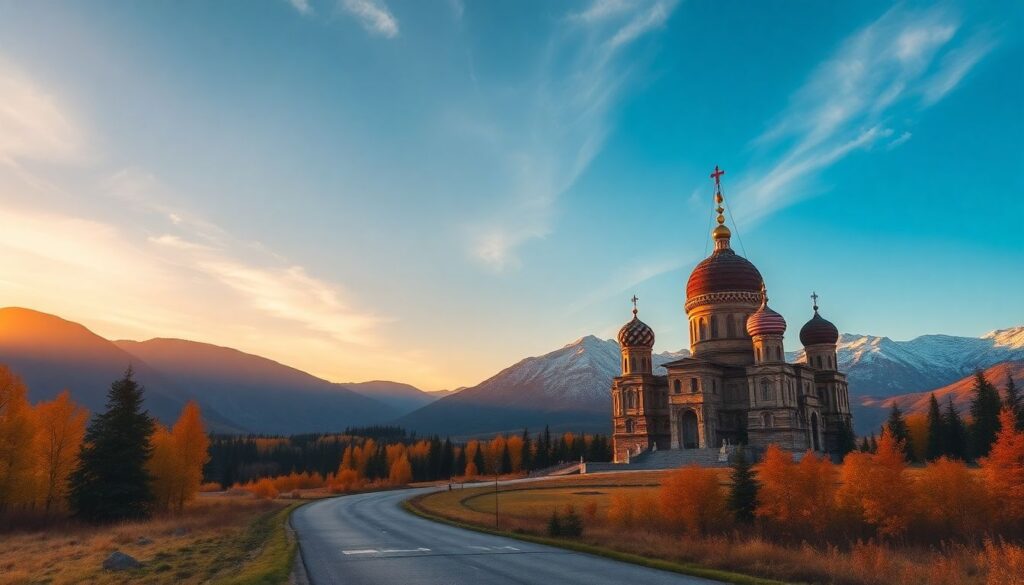 Лучшие места в России для осеннего путешествия - иллюстрация