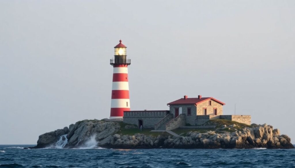 Самые красивые маяки - иллюстрация