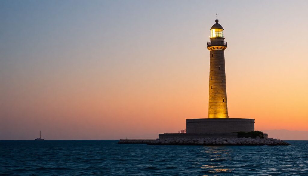 Самые красивые маяки - иллюстрация