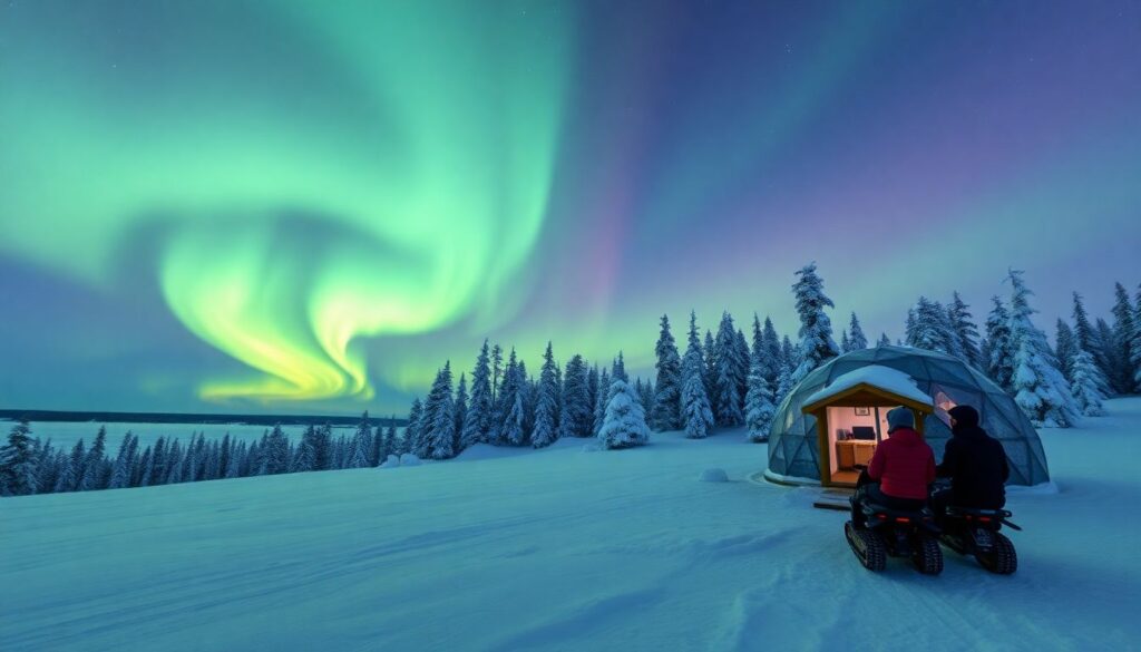 Лучшие места для наблюдения за северным сиянием - иллюстрация