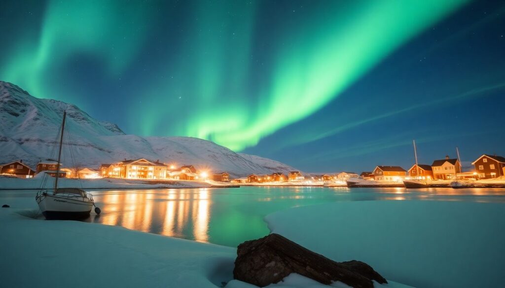 Лучшие места для наблюдения за северным сиянием - иллюстрация