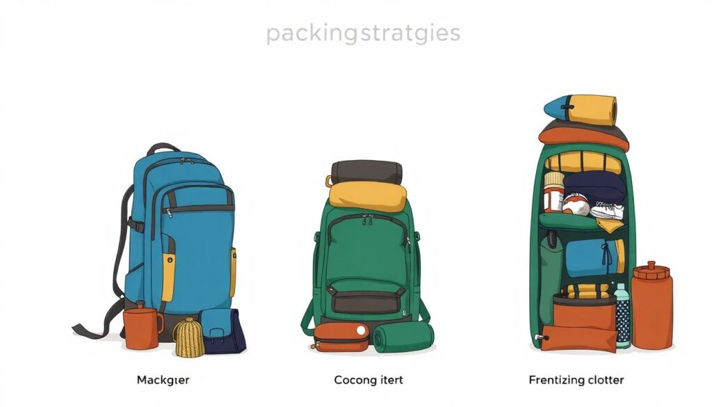 Как упаковать рюкзак для долгого путешествия - иллюстрация