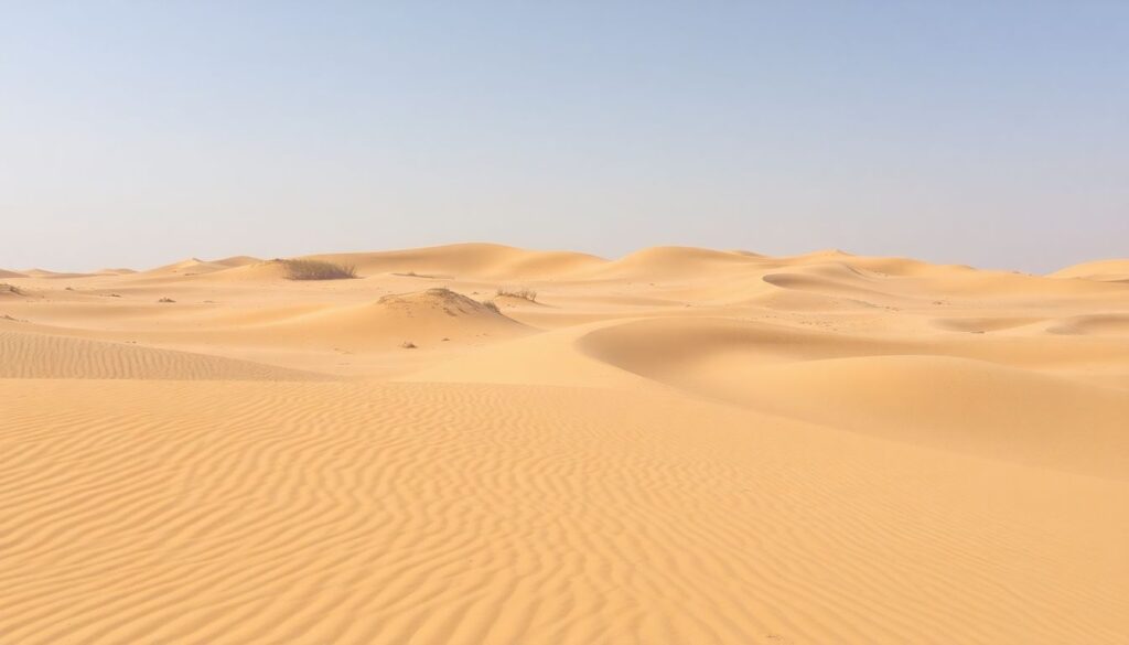 дюны и дикие животные - иллюстрация