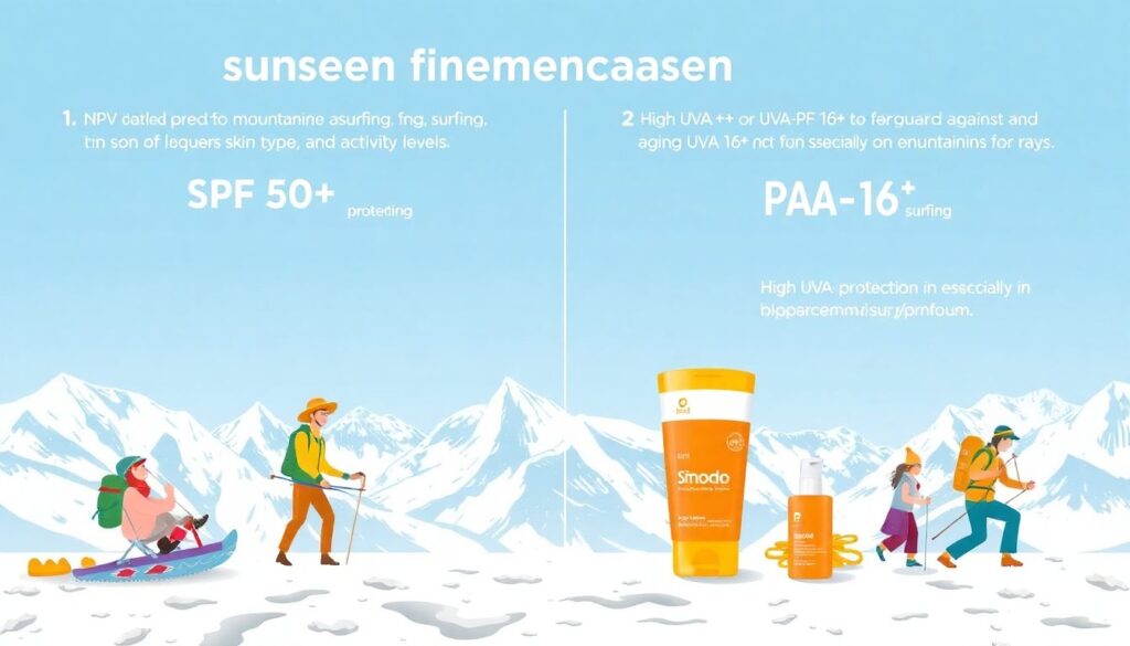 Как защитить кожу от солнца в горах и на море - иллюстрация