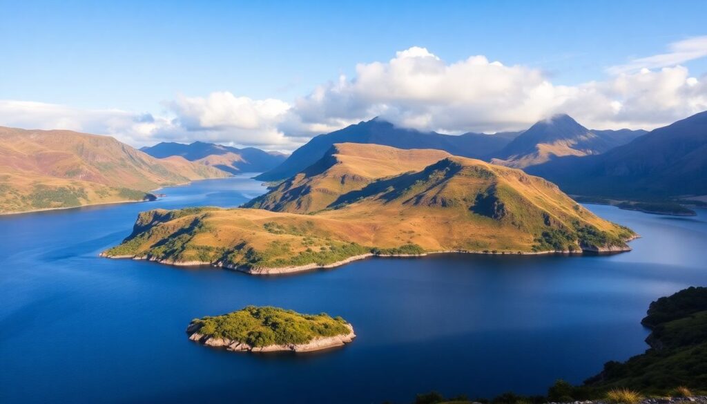 Путешествие в Шотландию: озера - иллюстрация