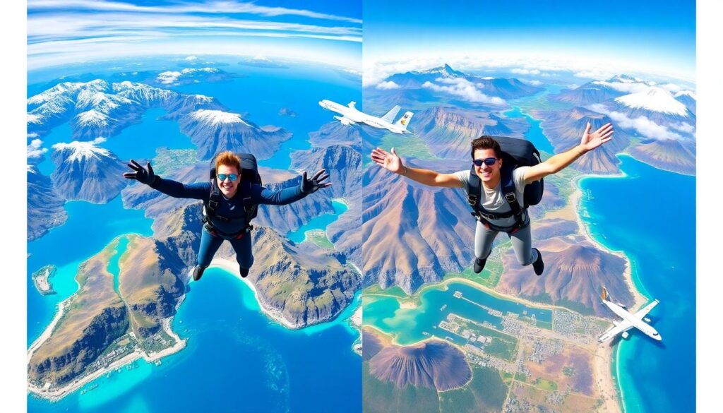 Лучшие места для скайдайвинга в мире - иллюстрация