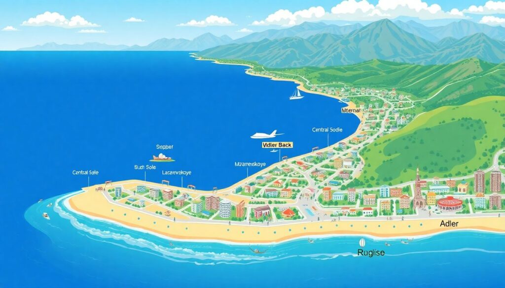 Отдых в Сочи или Адлере: в чем разница и что выбрать - иллюстрация