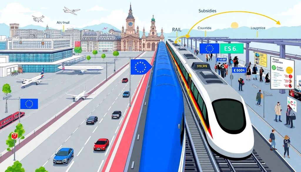 Как путешествовать на поезде по Европе - иллюстрация