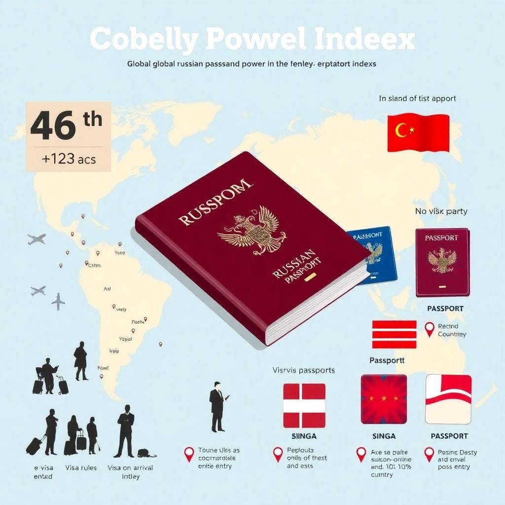 Российский загранпаспорт 2026: 113 стран без визы и место в henley passport index