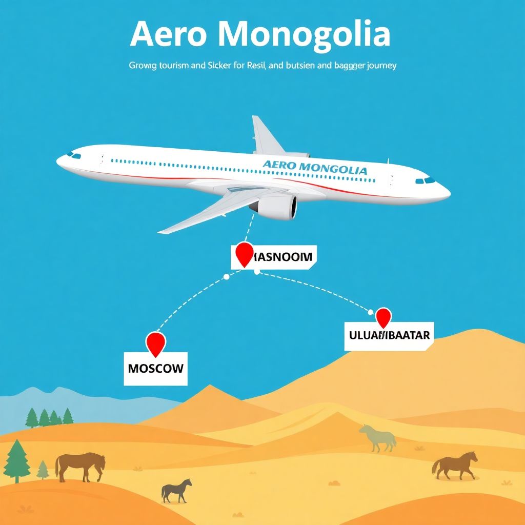 Россия и Монголия: новый авиамаршрут Москва – Красноярск – Улан-Батор aero mongolia