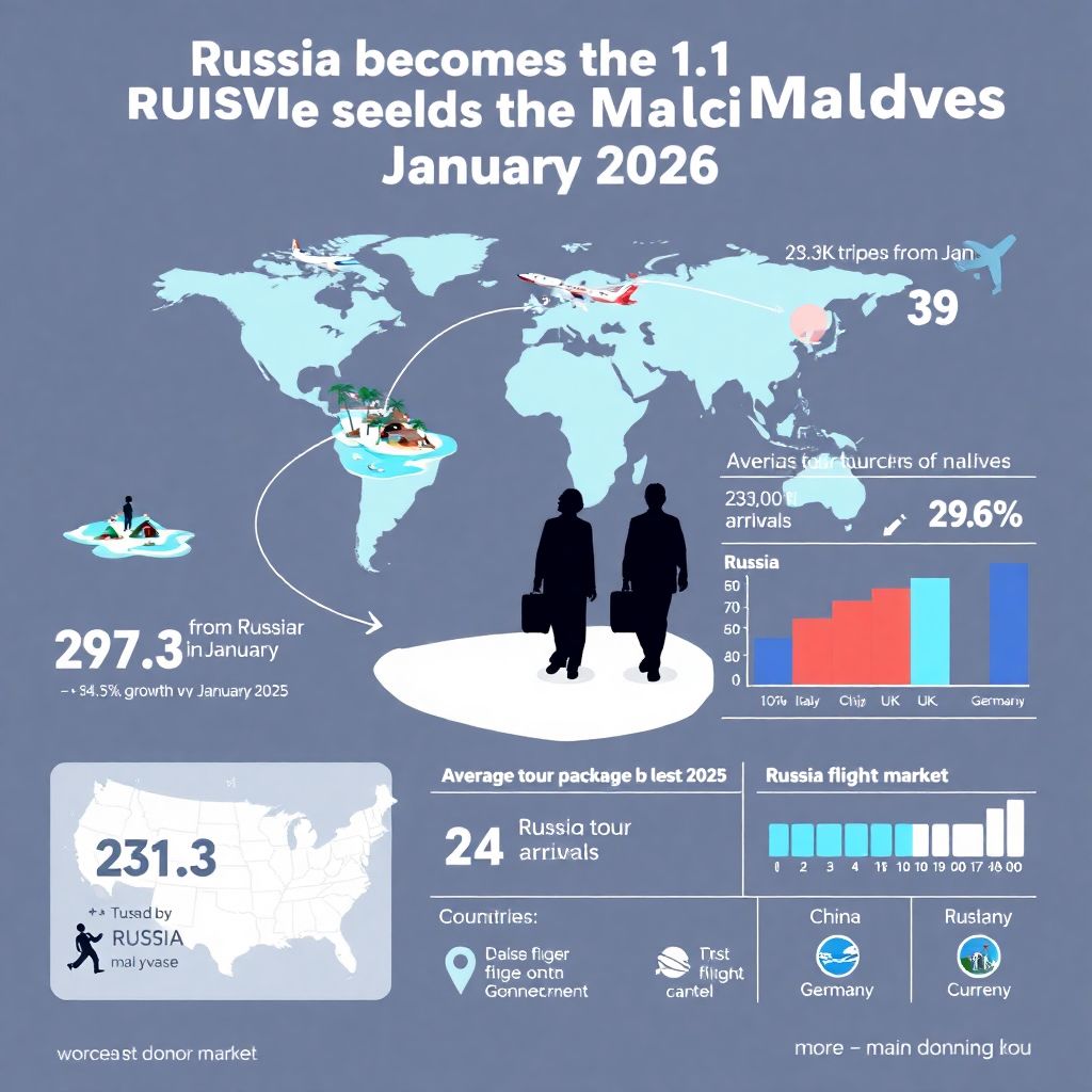 Россия стала лидером по турпотоку на Мальдивы в начале 2026 года